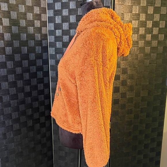Z Supply Orange Sherpa Hoodie - Picture 3 of 4